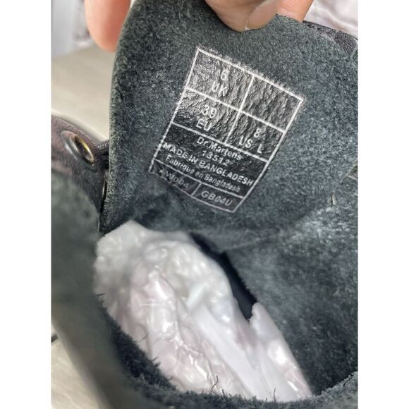 Dr Martens 8 Eyelet 13512 Combat Docs DM Boots Soft Leather Black Size 8 - 179 - Picture 10 of 16